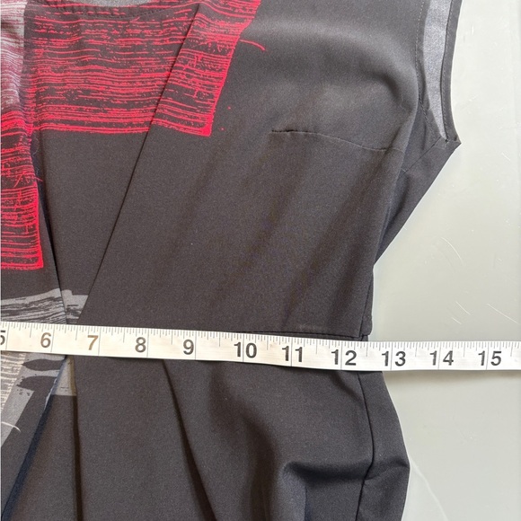 Dynamite Avant-Garde Black Red Fit Flare Cap SleeveMini Dress size XS - Picture 7 of 7